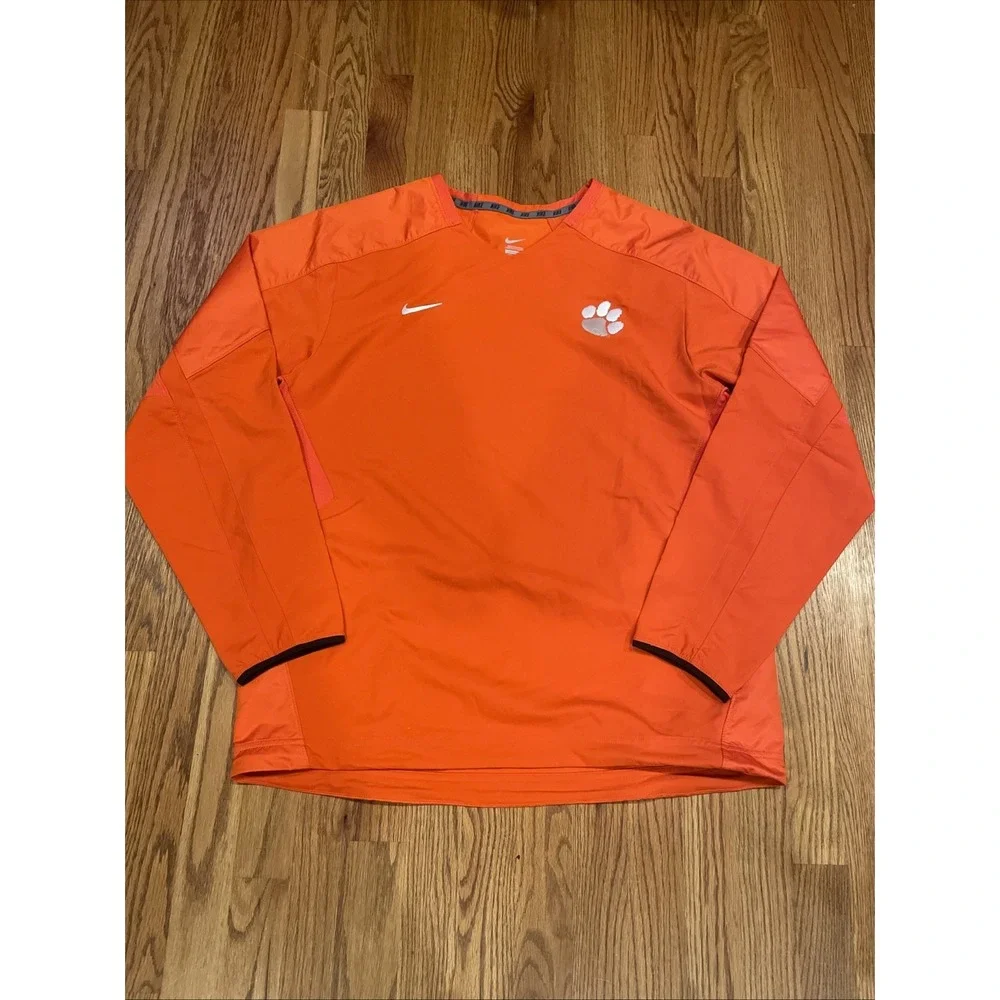 Nike Clemson Men's Windbreaker V Neck Long‎ Sleeve Size Large College Sports
